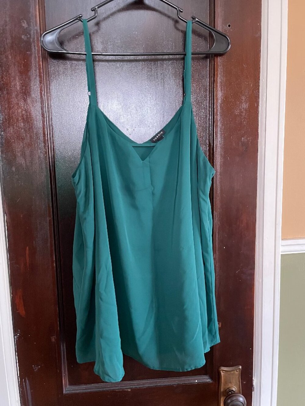 Green flowy cami top